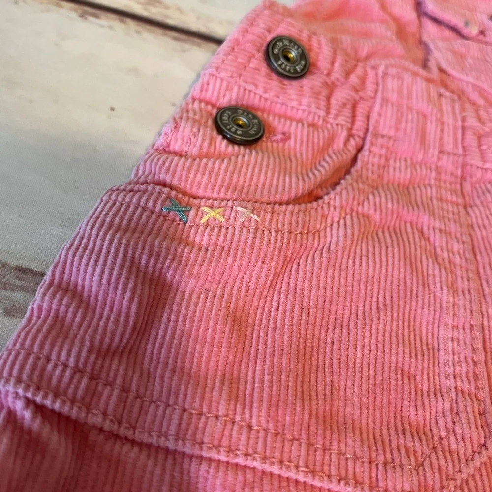 OSHKOSH B’gosh Overall Striped Dress Pink White Size 12 Months
